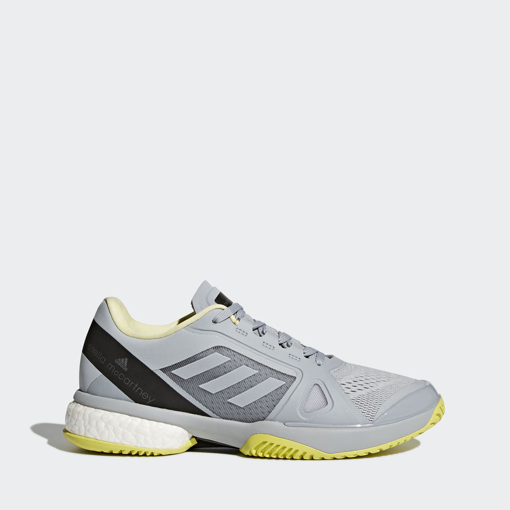 Adidas Barricade Boost - παπούτσια τένις γυναικεια - Γκρι/Ανοιχτο Πρασινο/Μαυρα,Μέγεθος: EU 36 – 54